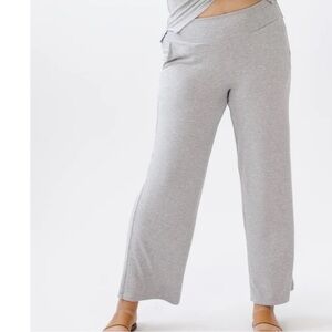 Cozy Earth Rib Knit Bamboo Lounge Pant Light Grey XXXL